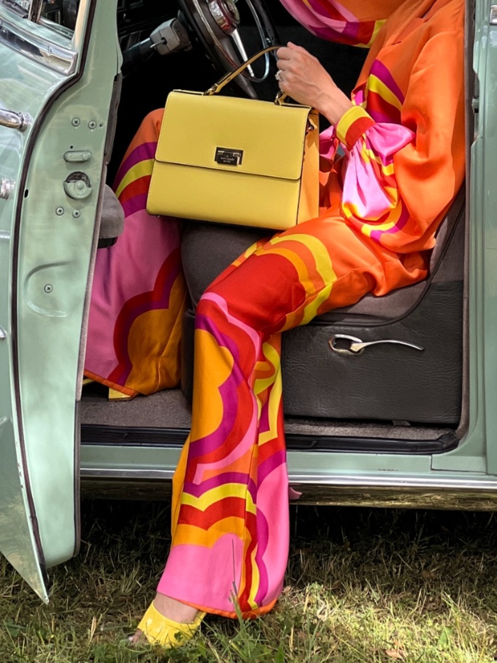 Original Vintage  Kate Spade Yellow Classy Bag